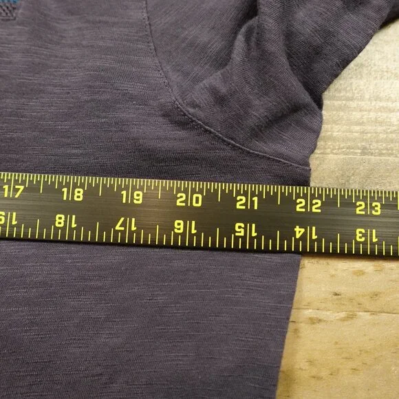 Ted Baker London‎ Long Sleeve Henley Shirt Purple Navy Ted Size 5 (Large) - Picture 4 of 10